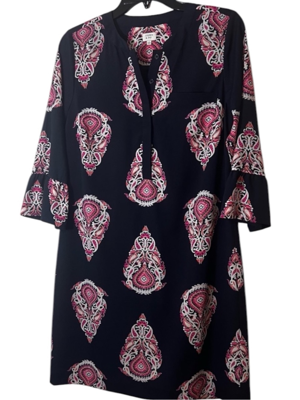 NWOT Crown & Ivy Vibrant Pink and Navy Dress Size 6